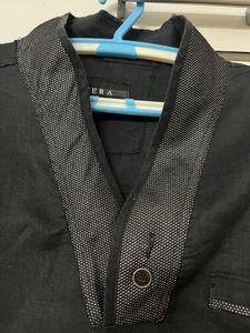 Black Long Sleeve Kurta