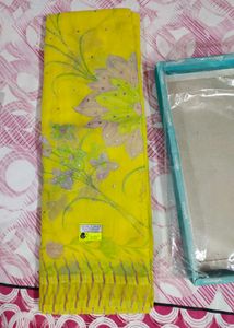 yellow colour vidhya saree