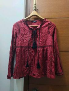 Red Embroidered Top ❤️