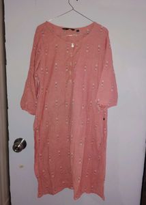 Peach Printed Kurta