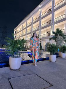 Orange beautiful kaftan