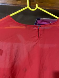 Red Embellished Top