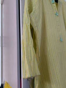Yellow Designer Kurta Salwar Set