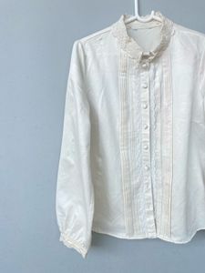 Laced Shirt Style Korean Top