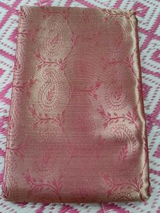 Elegant light pink and green combination saree