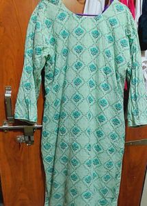 Green Embroidered Kurta