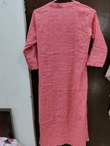 Embroidered Pink Kurti