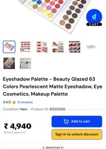 Beauty Glazed Eye Shadow Palate 63