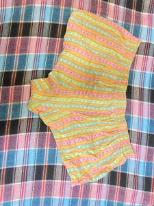 Y2k Striped & Dotted Shorts