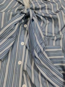 Knotted Placket Shirt Top