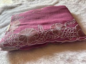 Embroidered Saree with work blouse