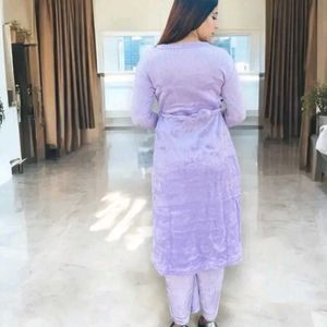 New Woolen Fleece Kurta Pant Set