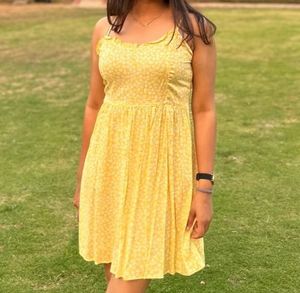 Yellow Floral Cami Dress