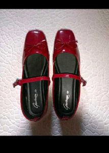 Cherry Red Marry Jane Flats