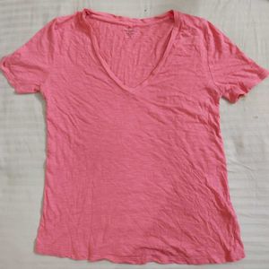 Pink V-Neck T-Shirt
