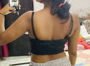 Black Cami Top With Long Frill Skirt