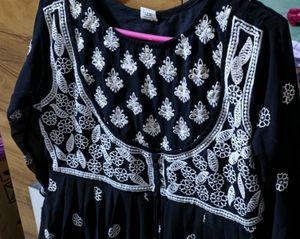Anarkali Chikankari Kurti