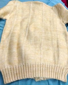 Cream Sweater With Embroidery