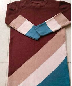 Color Block Sweater Dress imported quality.
