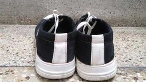 Black &amp; White Canvas Sneakers