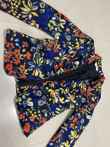 Multicoloured Unique Floral Blazer