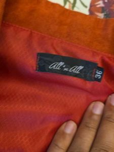 ladies coat rust colour