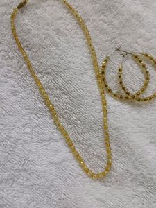 Crystal Bead Choker And Bali