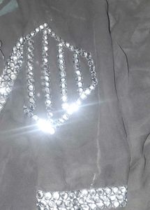 Black Embellished Dress Material