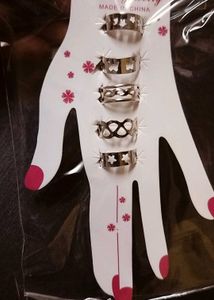 Combo Of 5 Adjustable Rings