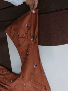 Cute Brown Floral Top