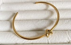 Gold Knot Bangle Bracelet