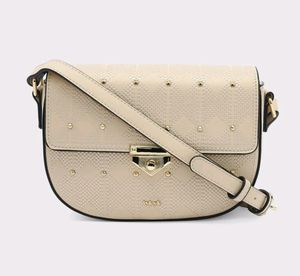 Iykyk Compact Beige Textured Sling Bag