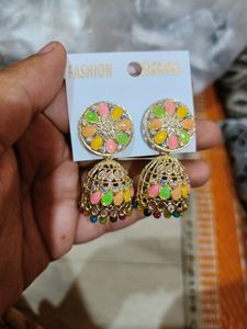Colorful Jhumka Earrings