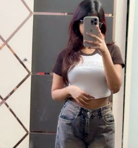 Cute Ribbed Crop Tee