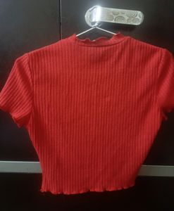 red crop top