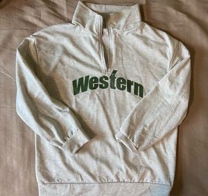 Western Print Pullover Top