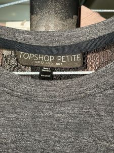 Gray Dress with Lace Details