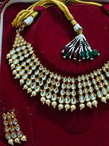 Elegant Kundan Polki Jewelry Set