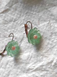 Glitter Tattoo Stickers, green &amp; Gold earrings
