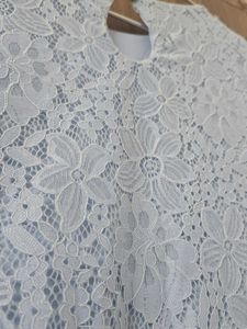 Blue Floral Lace Top