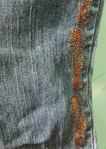 Embroidered Denim Jeans