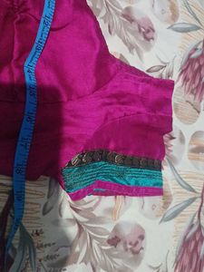 Pink Sari Blouse Stiched Size-36