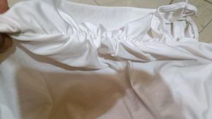 Cream/White Top With Straps
