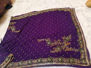 Heavy Stones Work Saree 😍