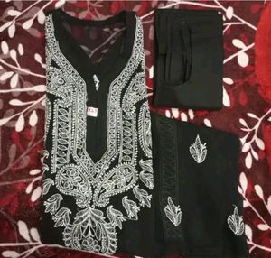 Black Chikankari Kurti