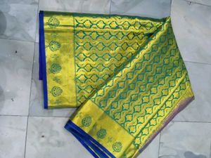Purple &amp; Gold Embroidered Sari Blouse