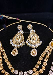 ONE HALF AND FULL SET TOGETHER BRIDAL JEWELLERY