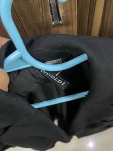 new H&amp;M black oversized solid overcoat blaz