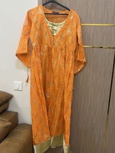 Light Orange/peach A-line Kurta