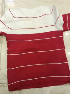 Christmas Based Top (Red And White)